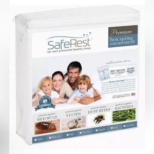 SafeRest Preium 9" Box Spring Encasement Waterproof Breathable Size Twin New